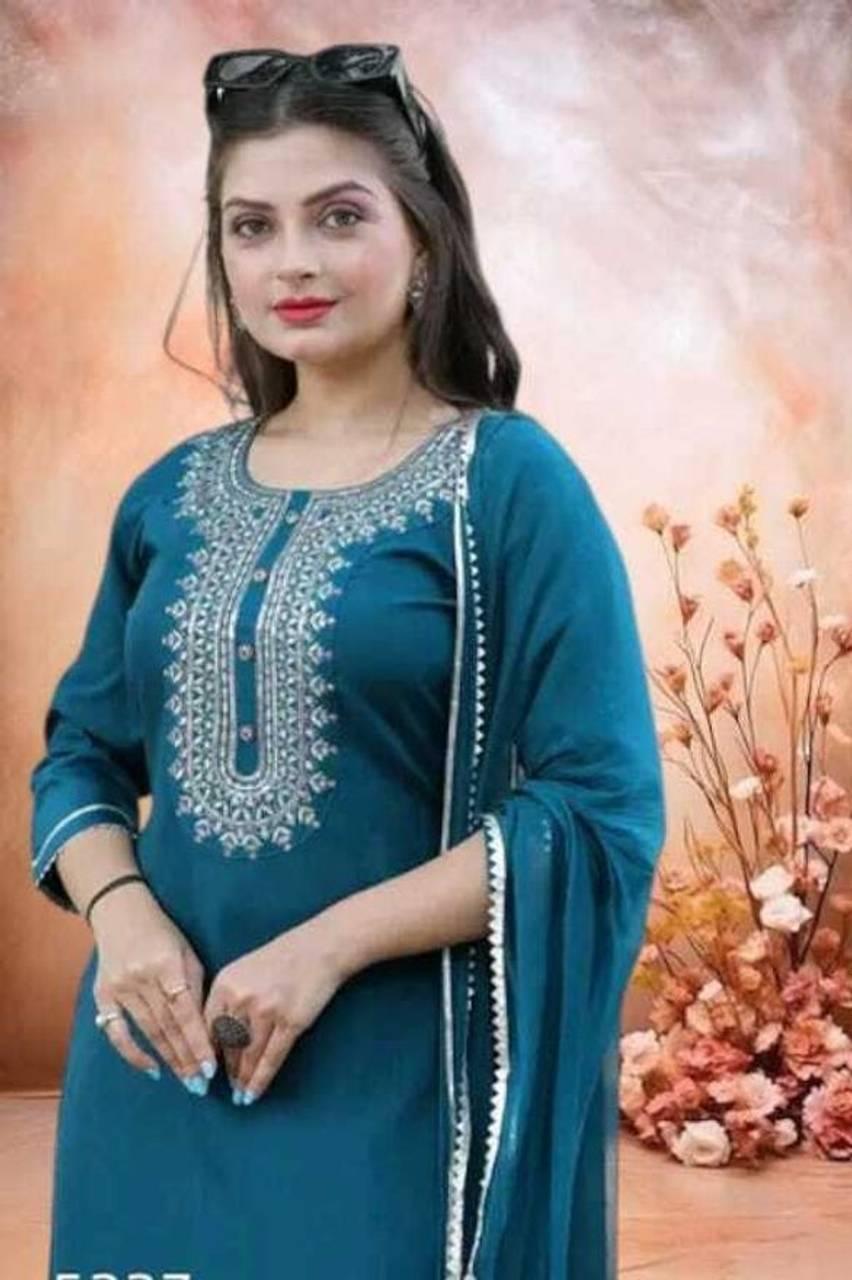 embroidered kurta, salwar & dupatta set embroidered kurta, salwar & dupatta set