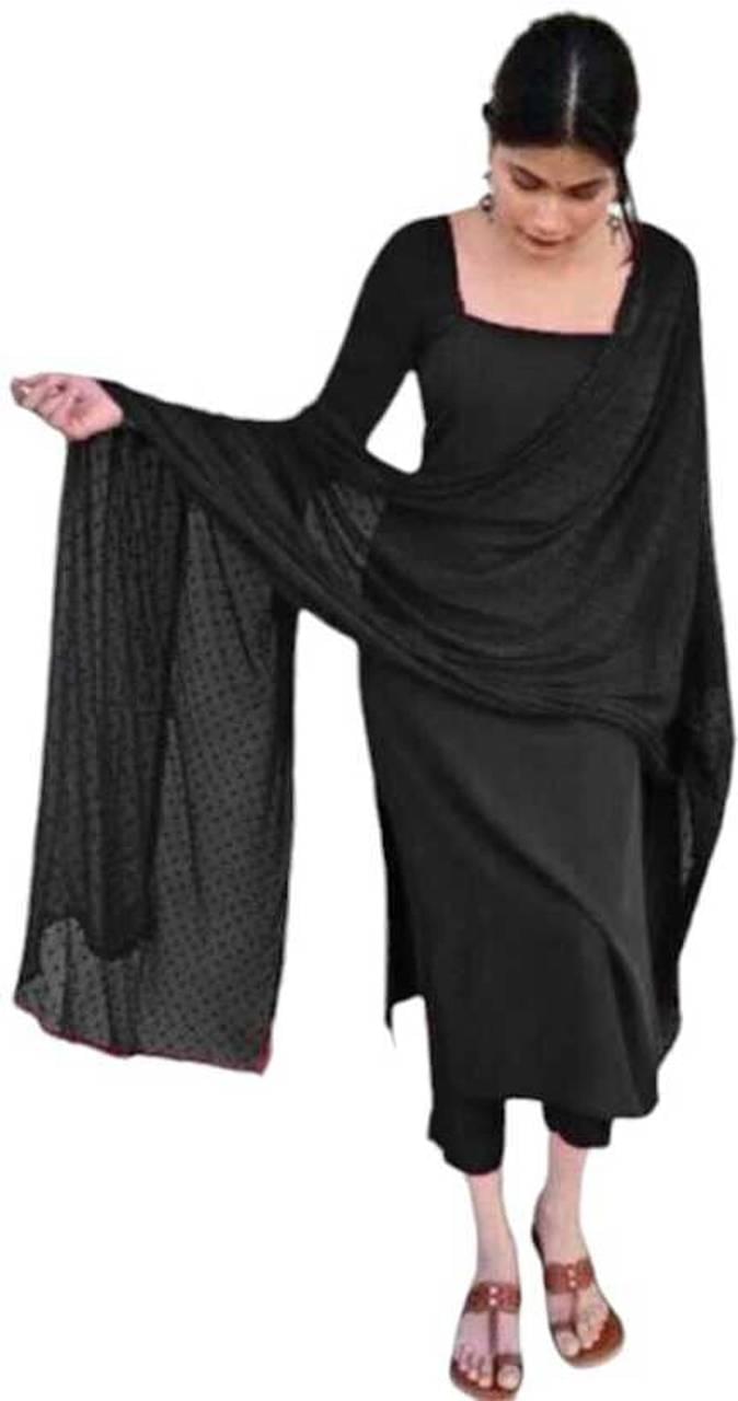 women cotton blend kurta churidar dupatta set women cotton blend kurta churidar dupatta set